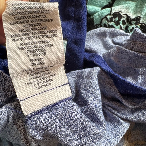 Free People Backyard Print Ocean Combo Dress Size Medium. - Picture 8 of 8